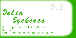 delia szekeres business card